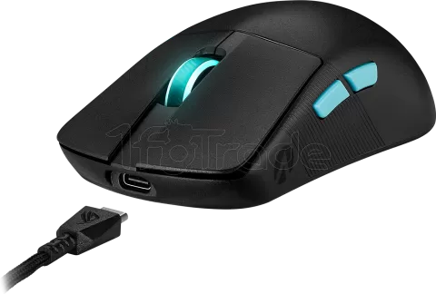 Photo de Souris sans fil Gamer Asus Rog Harpe Ace Aim Lab Edition (Noir)