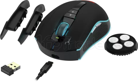 Photo de Souris sans fil Gamer Gamdias Hades M1 RGB (Noir)