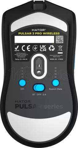 Photo de Souris sans fil Gamer Hator Pulsar 3 Pro RGB (Noir)
