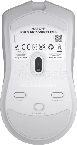 Photo de Souris sans fil Gamer Hator Pulsar 3 RGB (Blanc)