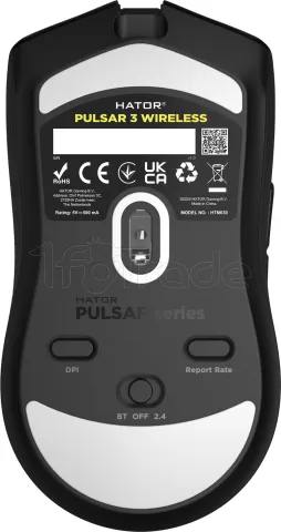 Photo de Souris sans fil Gamer Hator Pulsar 3 RGB (Noir)