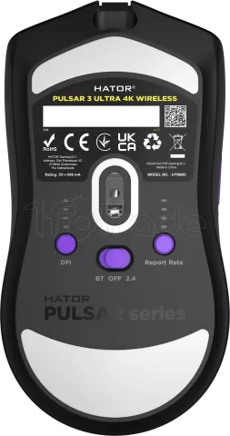 Photo de Souris sans fil Gamer Hator Pulsar 3 Ultra RGB (Noir)