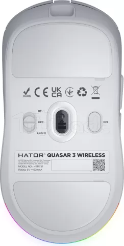 Photo de Souris sans fil Gamer Hator Quasar 3 (Blanc)