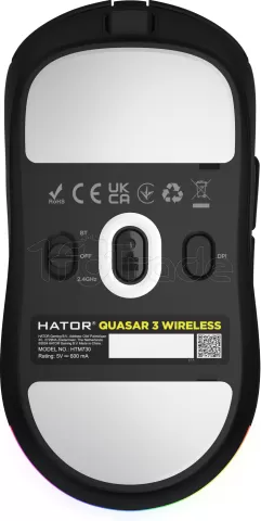 Photo de Souris sans fil Gamer Hator Quasar 3 (Noir)