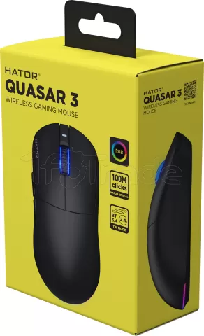 Photo de Souris sans fil Gamer Hator Quasar 3 (Noir)