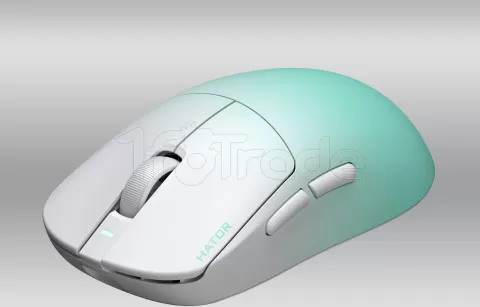 Photo de Souris sans fil Gamer Hator Quasar 3 Ultima 8K (Blanc-vert)