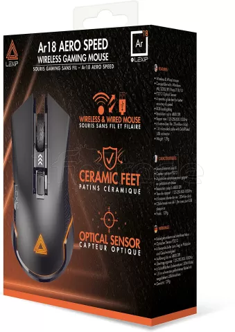 Photo de Souris sans fil Gamer Lexip AR18 RGB (Noir)