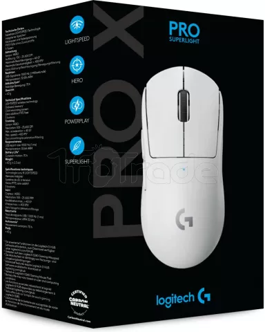 Photo de Souris sans fil Gamer Logitech Pro X Superlight (Blanc)