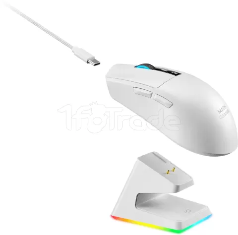 Photo de Souris sans fil Gamer Mars Gaming MMW-Elite (Blanc)