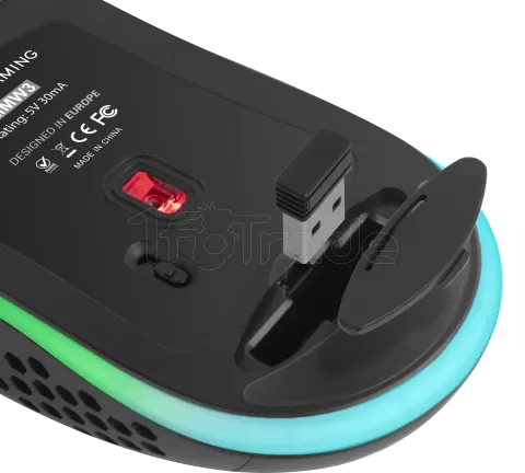 Photo de Souris sans fil Gamer Mars Gaming MMW3 RGB (Noir)