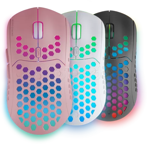 Photo de Souris sans fil Gamer Mars Gaming MMW3 RGB (Rose)