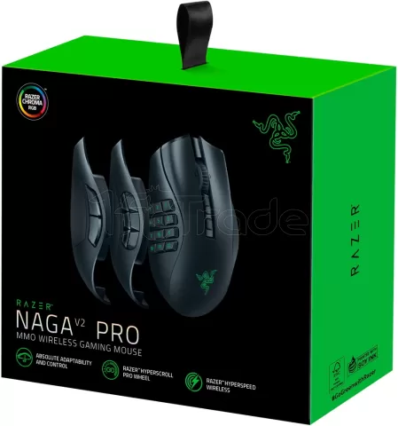 Photo de Souris sans fil Gamer Razer Naga V2 Pro RGB (Noir)