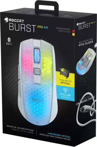 Photo de Souris sans fil Gamer Roccat Burst Pro Air RGB (Blanc)