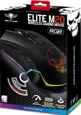 Photo de Souris sans fil Gamer Spirit of Gamer Elite M20 RGB (Noir)