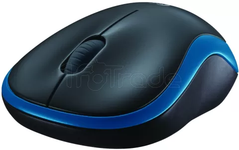 Photo de Souris sans fil Logitech M185 (Noir/Bleu)