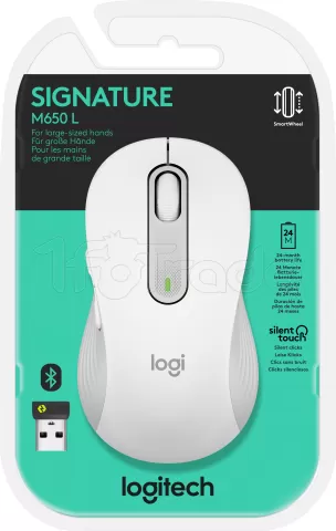 Photo de Souris sans fil Logitech Signature M650 L (Blanc)