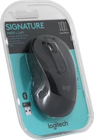 Photo de Souris sans fil Logitech Signature M650 L pour gaucher (Noir/Gris)