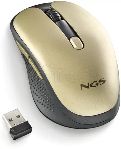 Photo de Souris sans fil NGS Evo Rust (Or)