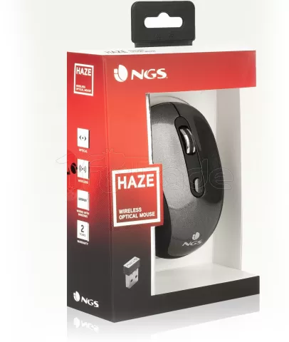 Photo de Souris sans fil NGS Haze (Gris/Noir)