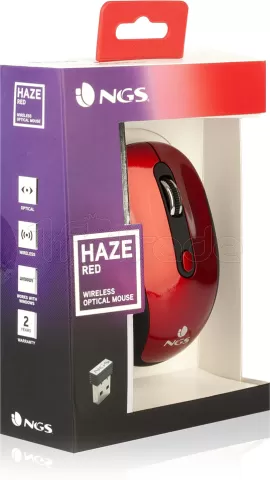 Photo de Souris Sans fil NGS Haze (Noir/Rouge)