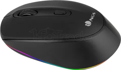 Photo de Souris sans fil rechargeable NGS Led Smog-RB Multimode (2.4Ghz+Bluetooth) (Noir)