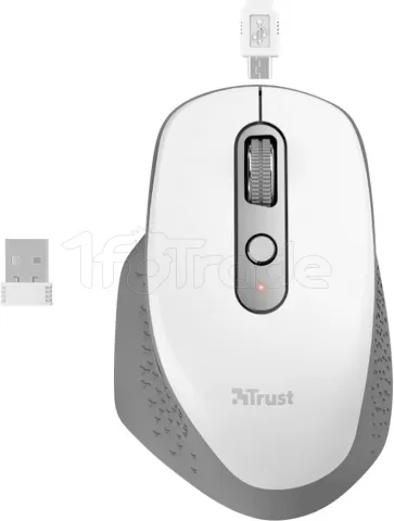 Photo de Souris sans fil Rechargeable Trust Ozaa (Blanc)
