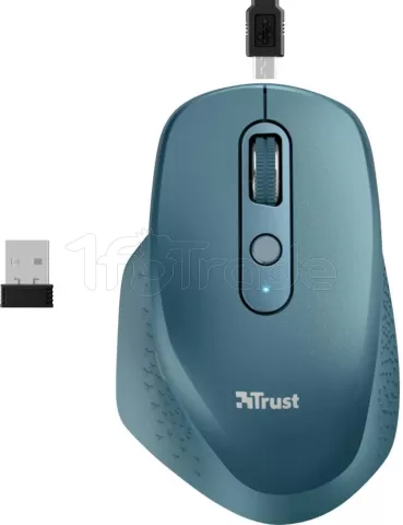 Photo de Souris sans fil Rechargeable Trust Ozaa (Bleu)
