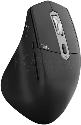 Photo de Souris sans fil semi-ergonomique T'nB Dual Connect iClick (Noir)