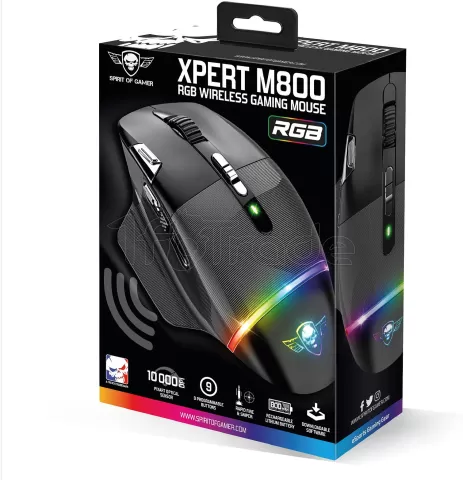 Photo de Souris sans fil Spirit of Gamer Xpert M800 RGB (Noir)