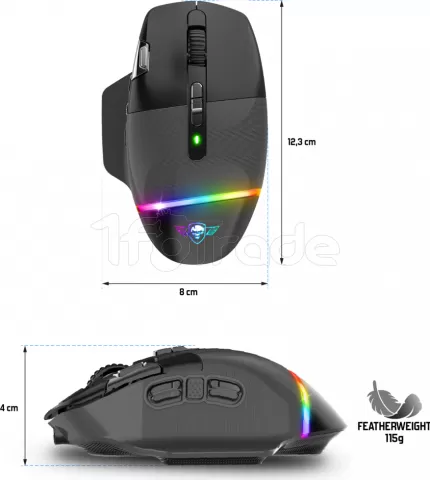 Photo de Souris sans fil Spirit of Gamer Xpert M800 RGB (Noir)