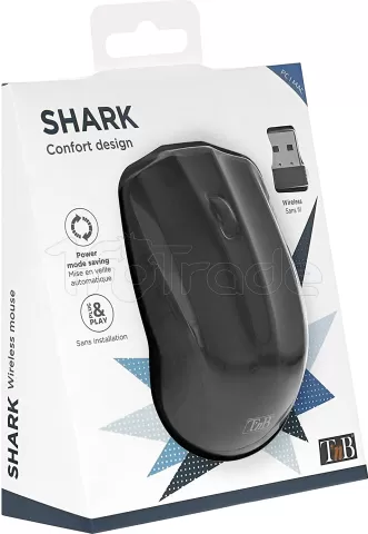 Photo de Souris sans fil T'nB Shark (Noir)