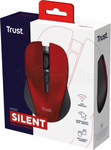 Photo de Souris sans fil Trust Mydo Silent Click (Rouge)