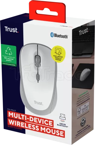 Photo de Souris sans fil Trust Yvi+ Silent (Blanc)