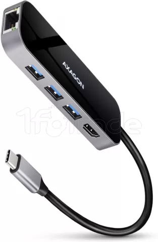 Photo de Station d'accueil portable USB-C 3.0 Axagon HMC-6GL (Noir)