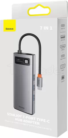 Photo de Station d'accueil portable USB-C 3.0 Baseus StarJoy 7en1 (Gris)