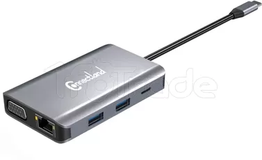 Photo de Station d'accueil portable USB-C 3.0 Connectland 7en1 (Gris)