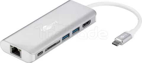 Photo de Station d'accueil portable USB-C 3.0 Goobay Multiport 4K (Blanc)