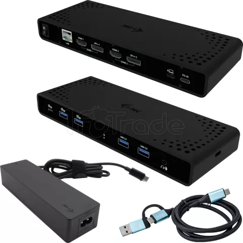 Photo de Station d'accueil portable USB-C 3.0 I-Tec Universal Dual 4K (Noir)