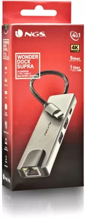 Photo de Station d'accueil portable USB-C 3.0 NGS Wonder Dock Supra (Gris)