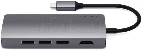 Photo de Station d'accueil portable USB-C 3.0 Satechi Multi-Port 4K V2 (Gris)