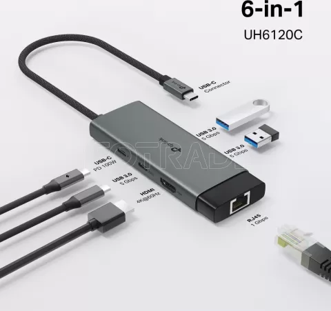 Photo de Station d'accueil portable USB-C 3.0 TP-Link UH6120C (Gris)