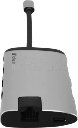 Photo de Station d'accueil portable USB-C 3.0 Verbatim Multi-Port (Argent)
