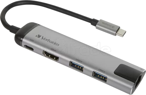 Photo de Station d'accueil portable USB-C 3.0 Verbatim MultiPort (Argent)