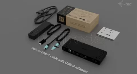 Photo de Station d'accueil portable USB-C 3.1 I-Tec Universal Dual 4K (Noir)