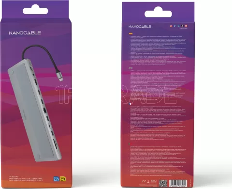 Photo de Station d'accueil portable USB-C 3.1 Nanocable (Gris)