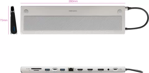 Photo de Station d'accueil portable USB-C 3.1 Nanocable (Gris)
