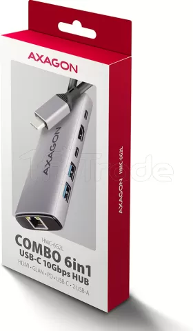 Photo de Station d'accueil portable USB-C 3.2 Axagon HMC-6G2L (Gris)
