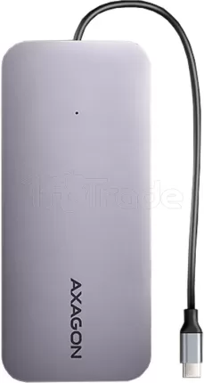 Photo de Station d'accueil portable USB-C 3.2 Axagon HMC-6GM2 avec lecteur SSD (Gris)