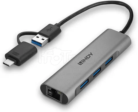 Photo de Station d'accueil portable USB-C 3.2 Lindy (Gris)