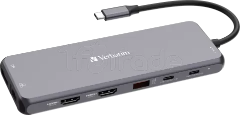 Photo de Station d'accueil portable USB-C 3.2 Verbatim Hub Pro Multiports 13 (Gris)